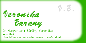 veronika barany business card